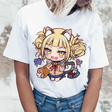 Load image into Gallery viewer, Ahegao Cartoon T Shirt Women Harajuku Boku No Hero Academia Anime T-shirt Senpai Funny Tshirt Hentai Himiko Toga Top Tees Female