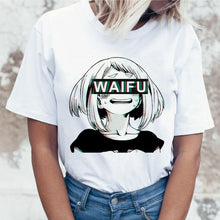 Load image into Gallery viewer, Ahegao Cartoon T Shirt Women Harajuku Boku No Hero Academia Anime T-shirt Senpai Funny Tshirt Hentai Himiko Toga Top Tees Female